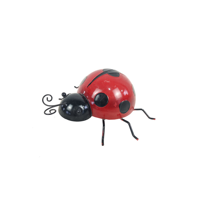 Statue de jardin d'extérieur coccinelle ou décoration murale 6 po de hauteur