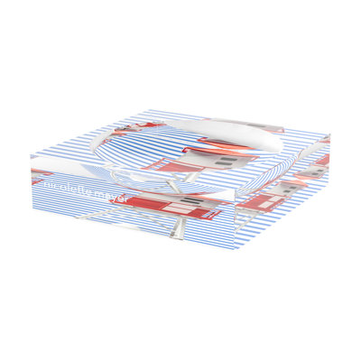 Square Striped Decorative Tray