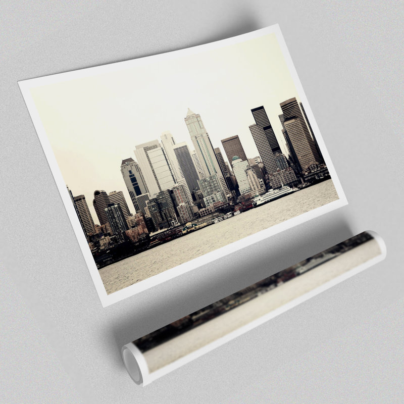 Seattle As Seen From Elliot Bay Architecture - No Frame Print, 100cm H x 141.4cm W