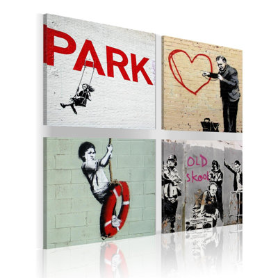 " Banksy Composition Park " 4 - Pieces