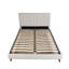 Grand lit tapissier grand et 2 tables de chevet, palette de couleur pierre, 100% table de chevet noyer charmant, belle chambre à coucher beige magnifique, élégant