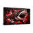 Animals Red Shark With Open Mouth And Splatter Design-618443084