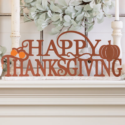 Bloc de lettres Hartense «Happy Thanksgiving»