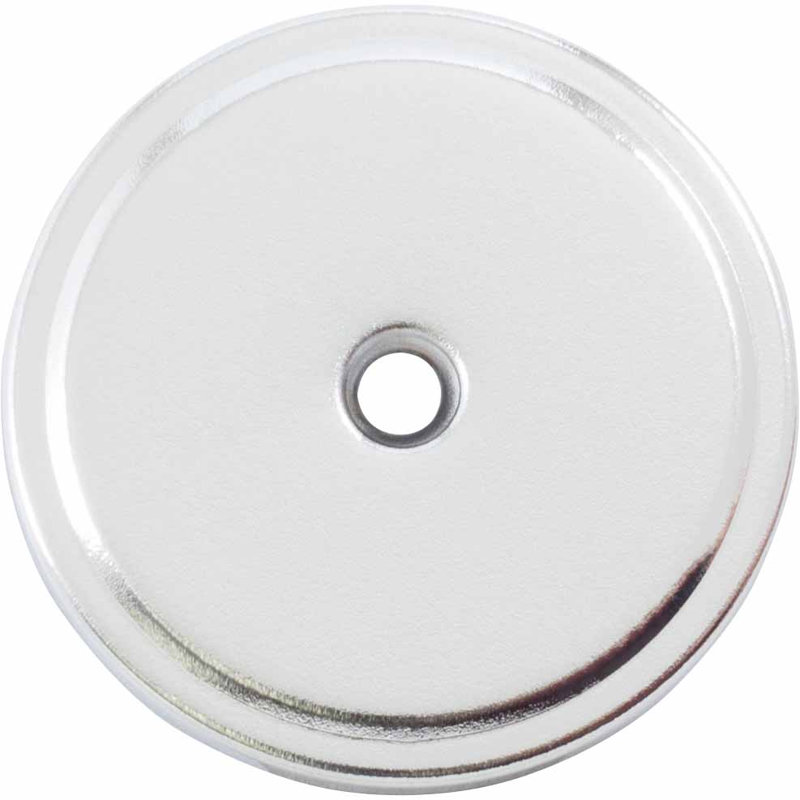 Bi-Fold Closet Knob Backplate, Polished Chrome