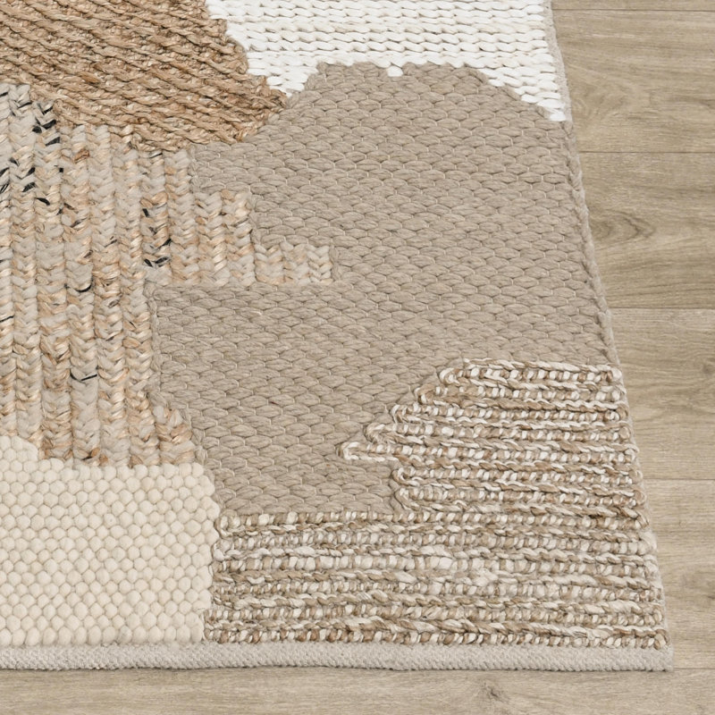 Bondo Hand Woven Area Rug, Rectangle 5' x 8'