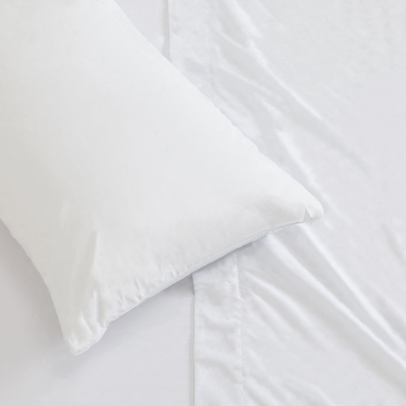 Twin White Solid Microfiber Sheet Set