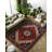 Guria Burgundy/Brown/Black Oriental Vintage Look Machine Printed Cotton Chenille Area Rug-1491099311