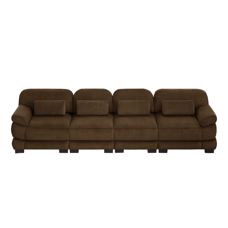Canapé 4 places Cloud Couch, 132.32" W, Brown