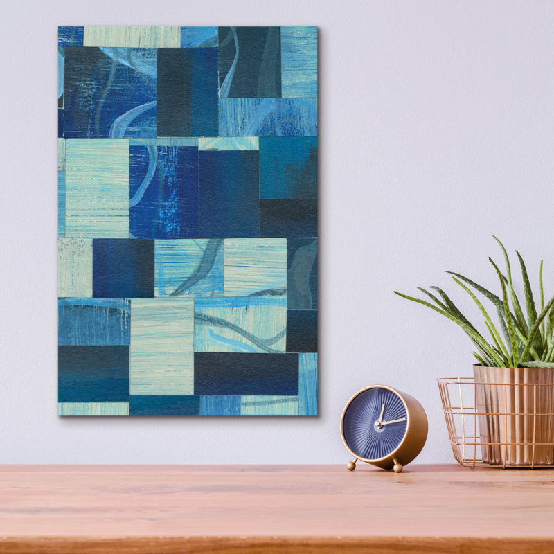 «Denim Blocks II» par Regina Moore, H 16 po x l 12 po x P 0,13 po