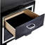 Table de chevet contemporaine 1pc avec table de chevet noire et lumière DEL