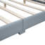 Queen Size & Twin XL Size Upholstered Platform Bed, Mother & Child Bed, PU Leather, Grey