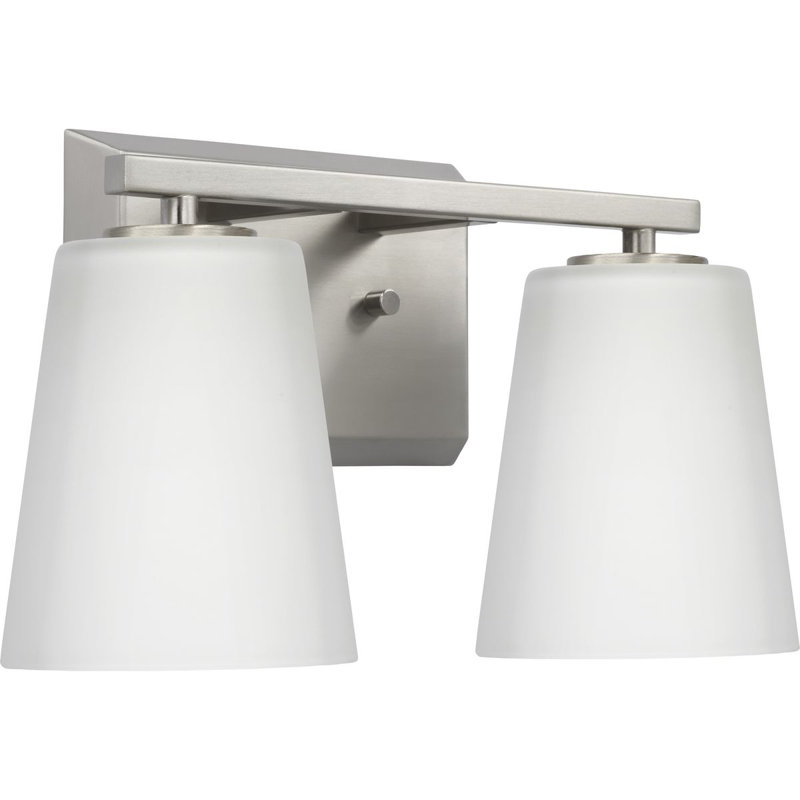 Dormer 2 - Light Dimmable Vanity Light, Brushed Nickel, White