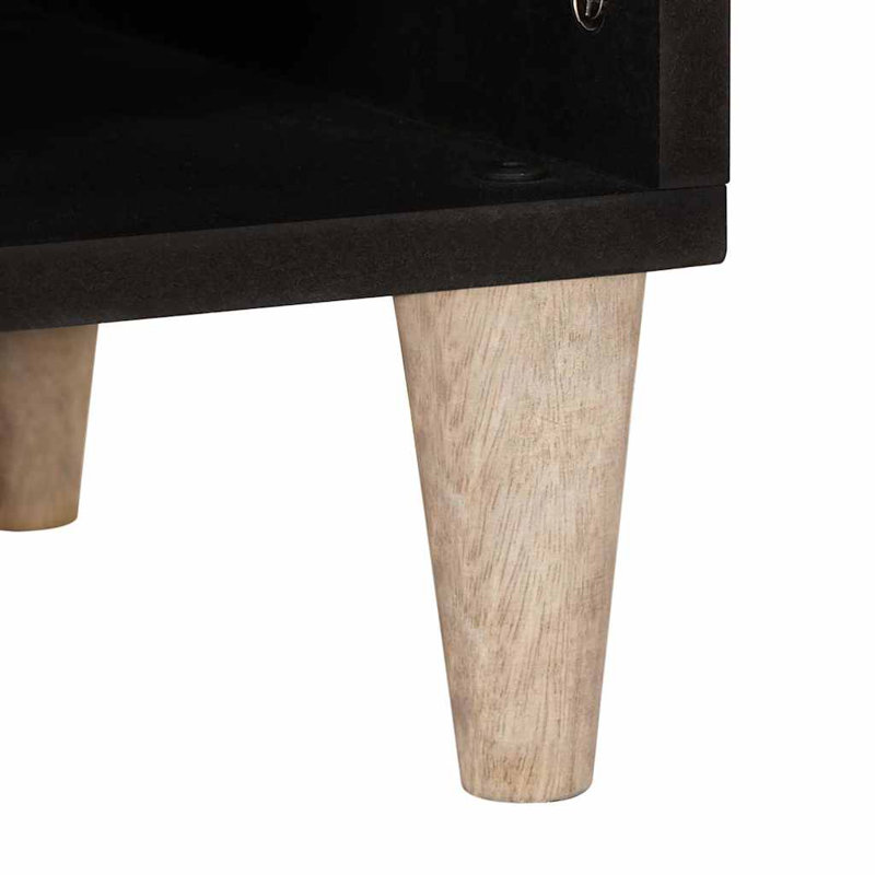 TV Cabinet With Drawer 105 X 33 X 46 Cm Solid Mango Wood, White