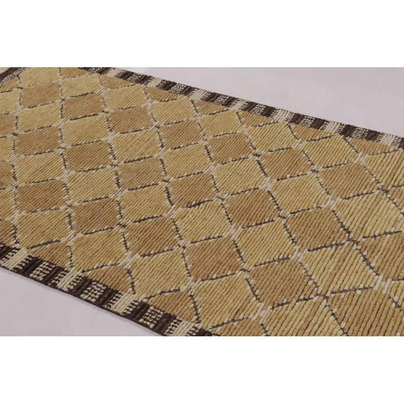 Scandinavian One-of-a-Kind 4'0X8'0 Hand Knotted Area Rug