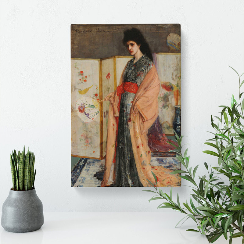 Lady In A Kimono by James Mcneill Whistler - Wrapped Canvas Painting, 76cm H x 50cm W x 3cm D