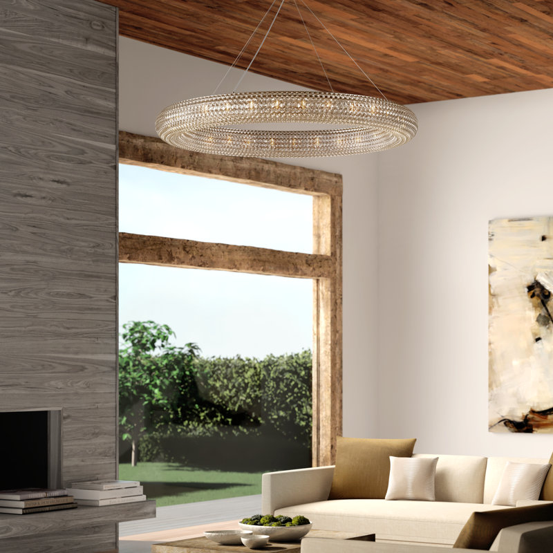 Gonzalas 30 - Light Dimmable Wagon Wheel Chandelier, Gold