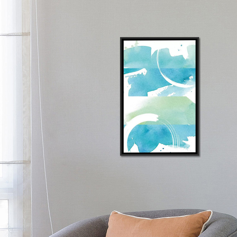 «Coastal Feel III», impression sur toile, H 26 po x l 18 po x P 1,5 po, Toile encadrée noire, Pas de tapis