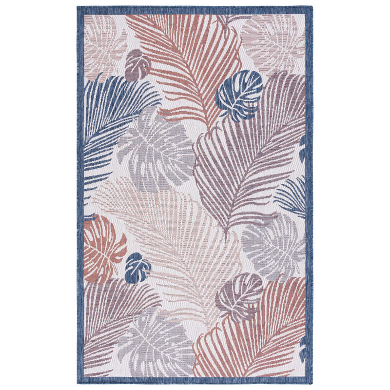Tapis d'intérieur / extérieur à motif floral Hutter Performance, Carré 6 pi 7 po