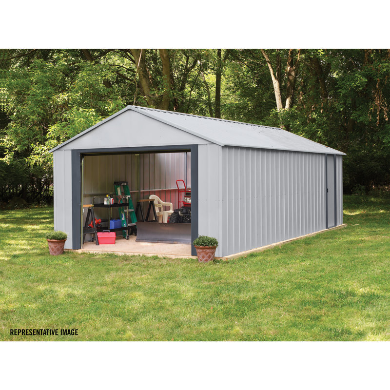 Garage en acier 12 x 31 Arrow, bâtiment de rangement en acier, L 146,13 po x P 370,5 po x H 103,25 po