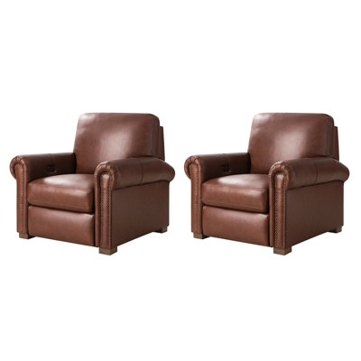 Graham Motion Genuine Leather Recliner
