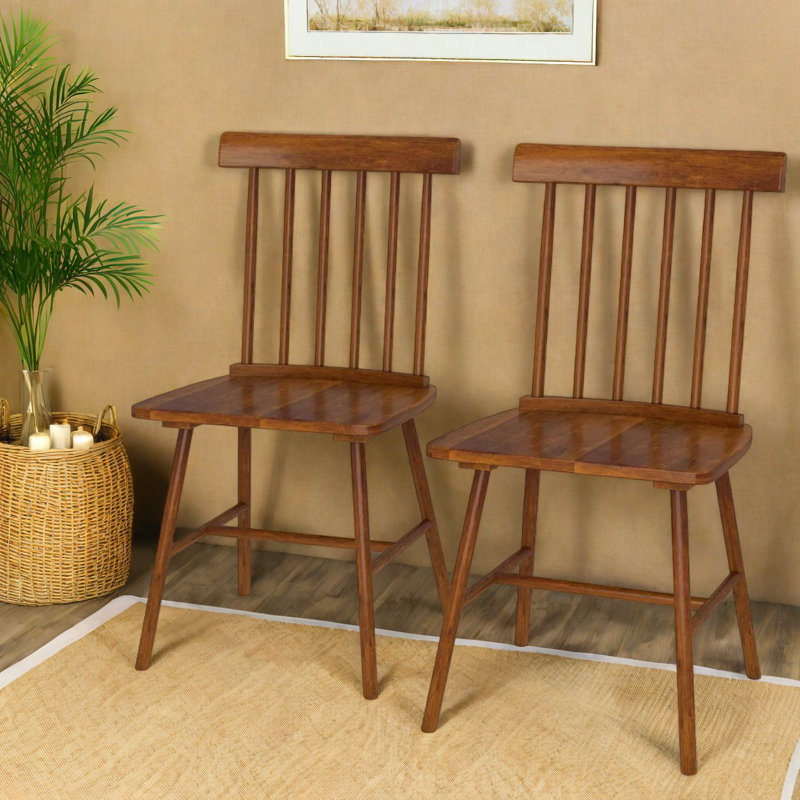 Chaises de salle à manger confortables, style maison de campagne en bois d'hévéa pour la maison de cuisine
