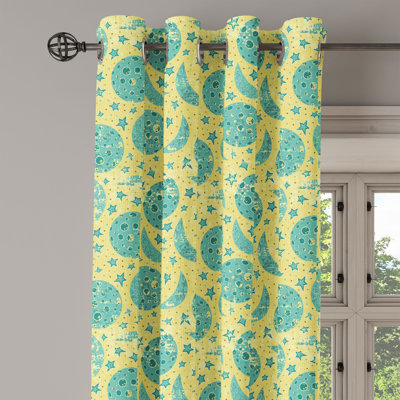 Sateen Blackout Curtains / Drapes Single Panel