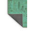 Tapis oriental en laine / polyester tissé à la machine en turquoise-2137042181
