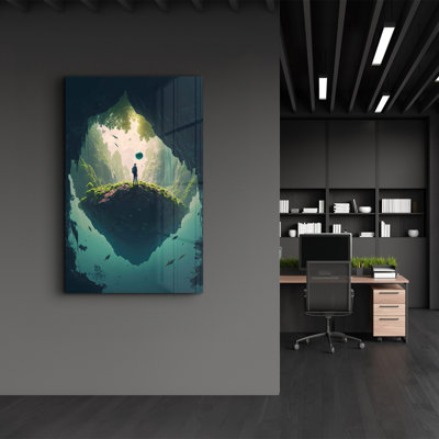 Elegant Tempered Glass Wall Art Painting, 13.8 x 21.7 inches | 100% Tempered Glass, Thickness: 0.16 inches | UV Printed for Vibrant Colors | Perfect for Home Decor, Living Room, & Office Spaces
