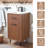 18 Inch Mini Modern Nut-Brown Free-Standing Single Bathroom Vanity Set