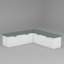 Banc d'angle avec rangement en L Efrayim