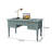 Modern Teal Five-drawer Solid Wood Writing Desk