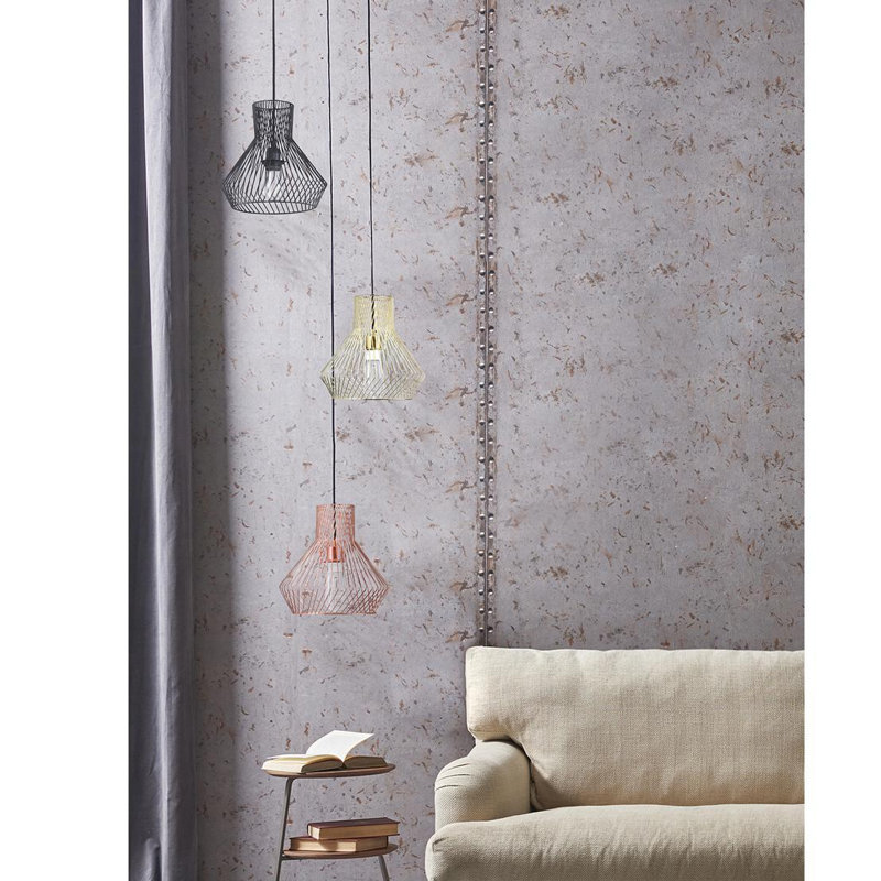 Maughan 1 - Light Dome Pendant, Rose Gold, Rose Gold/Black