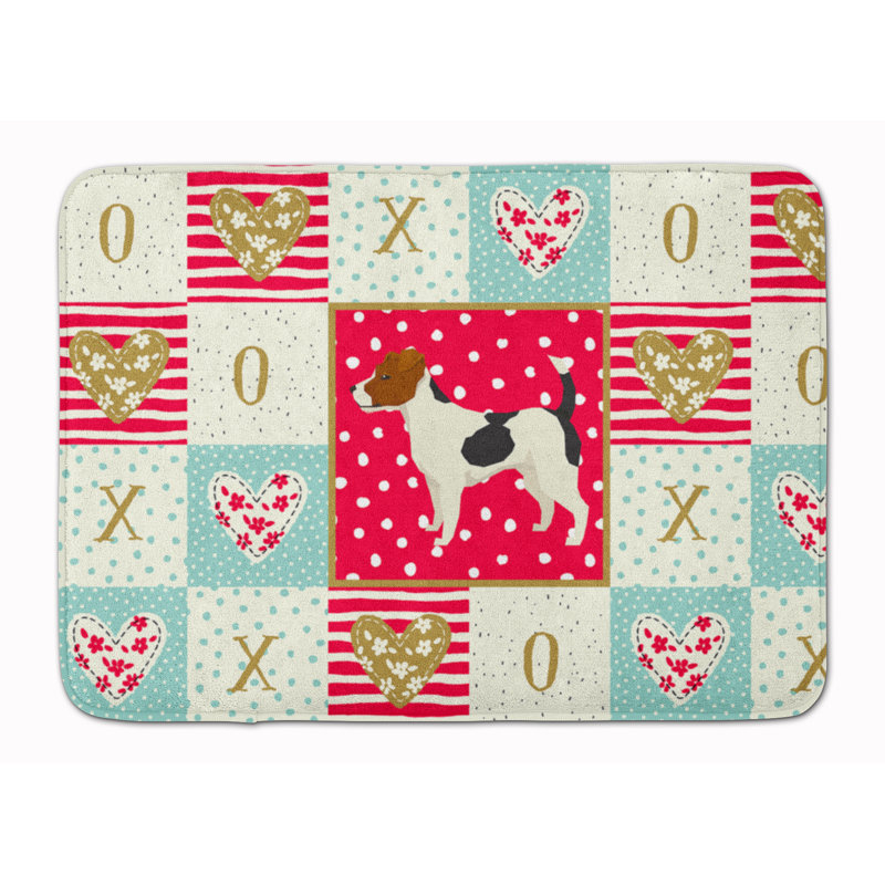 Tapis de cuisine en mousse mémoire love Shanaya, Jack Russell terrier