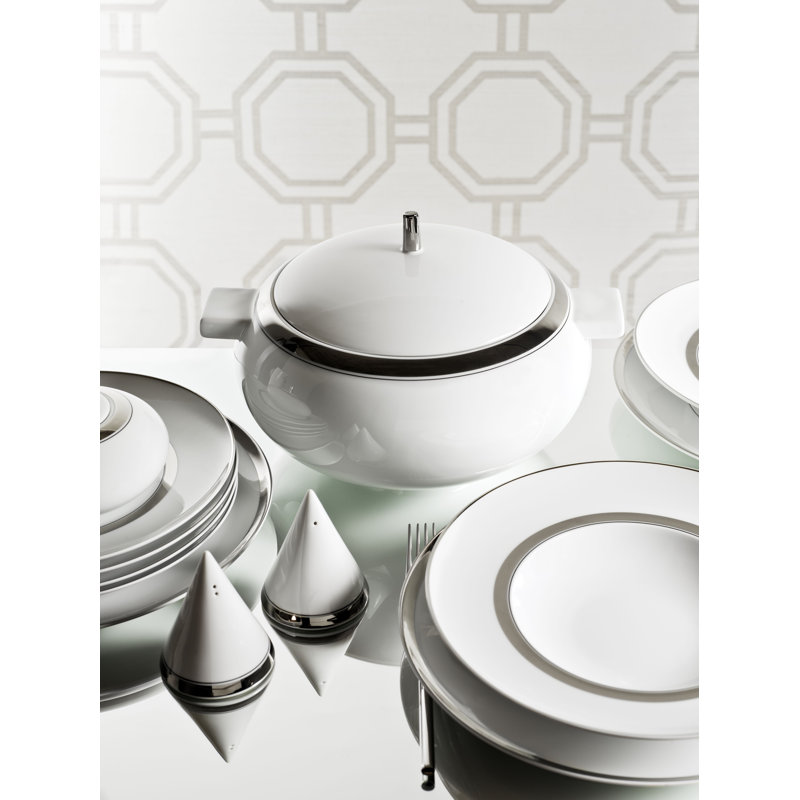 Domo Porcelain China No Pattern Charger, White