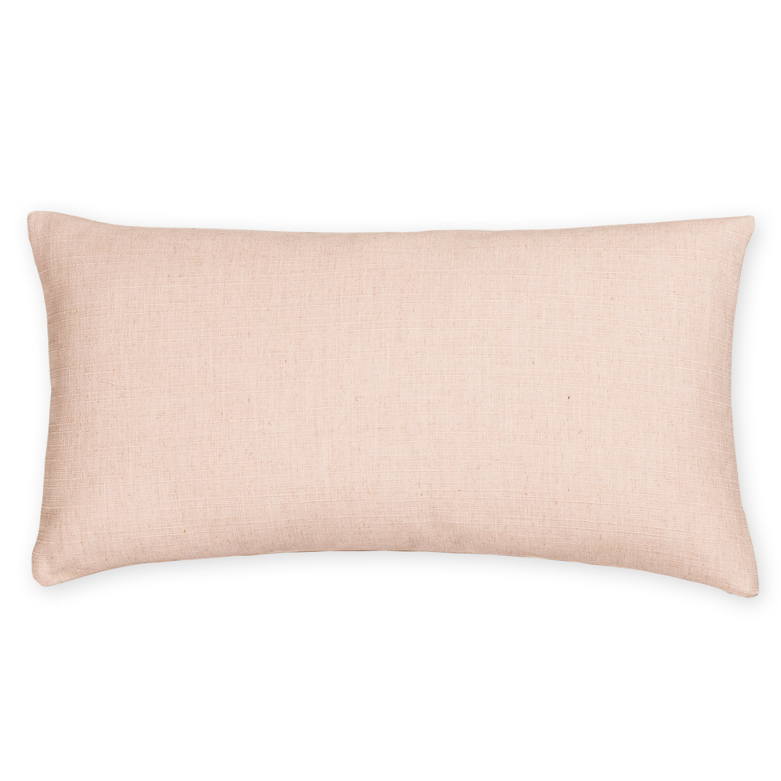 Indy Faux Linen Accent Pillow, Feather, Pink, Rectangle 14"H x 26"W