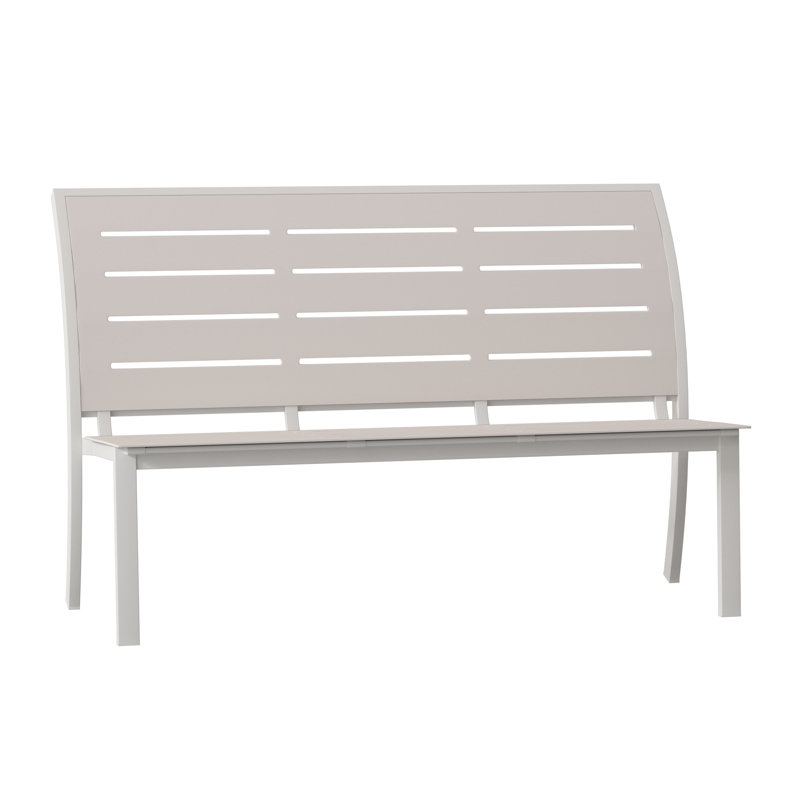 Bazza Outdoor Bench, Desert P60, Textured Snow