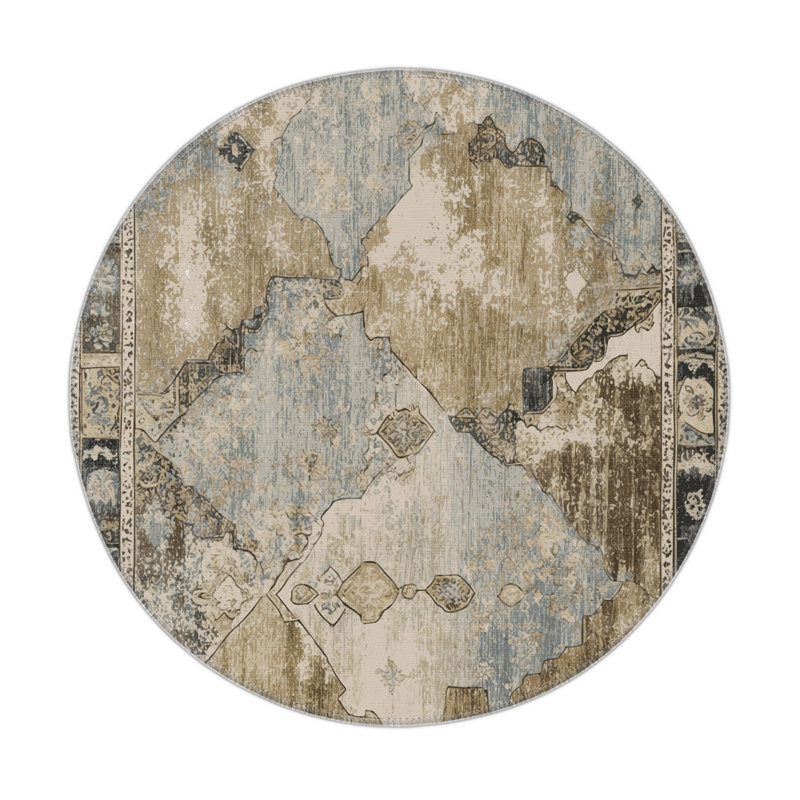 Woven Heirloom Indoor And Outdoor Area Rug, Round 5'