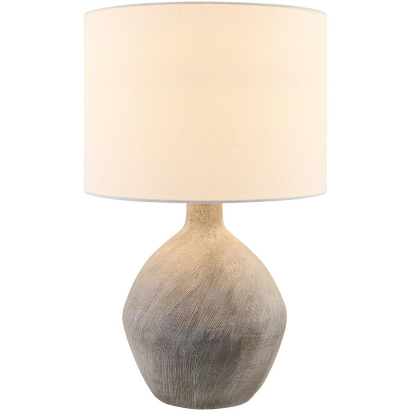 Hirotada Table Lamp, Dark Grey, White