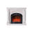 White Solid Wood Freestanding Electric Fireplace