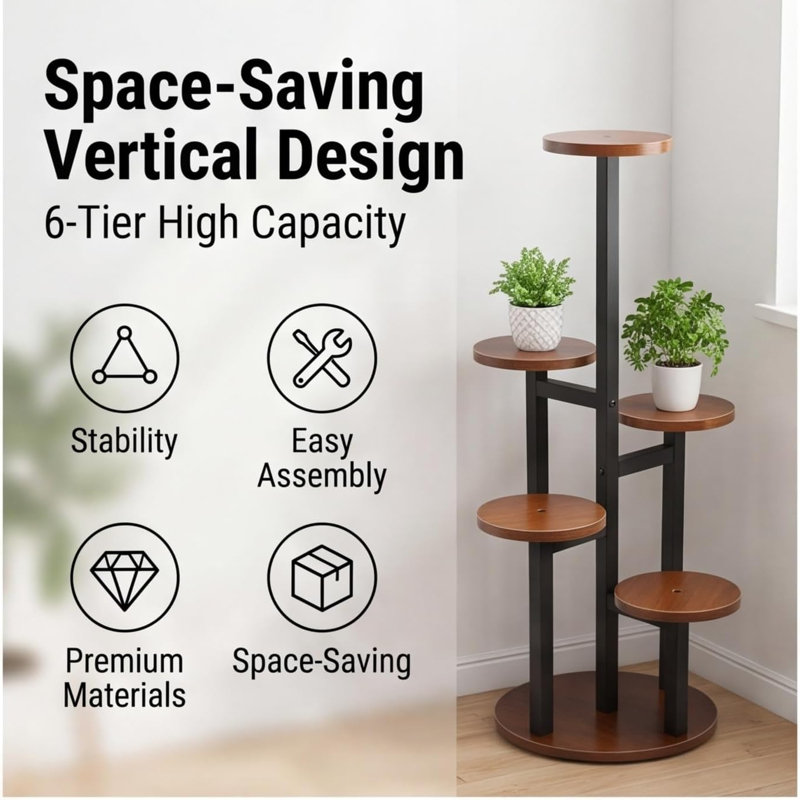 Plant Stand 6 Tier Set of 5