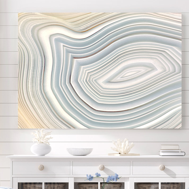 Tonopah agate ton neutre naturel dans un style abstrait (deuxième partie) - reproduction d'art sur toile tendue