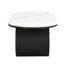 Table basse ovale de luxe, table basse avec tiroir de rangement, table centrale en métal pour le salon