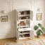 Armoire de rangement 71 po en acier blanc avec grand comptoir