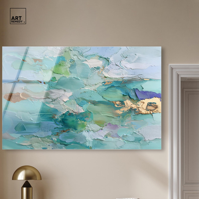 Décoration murale bleue à imprimé acrylique Azure Tide IV par Art Remedy, prête à être accrochée, 54 x 36, H 36 po x l 54 po