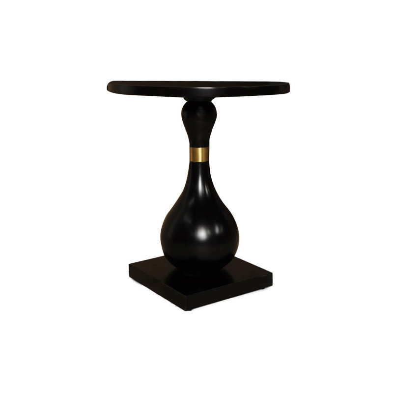 Anaan Block End Table, Black, Black