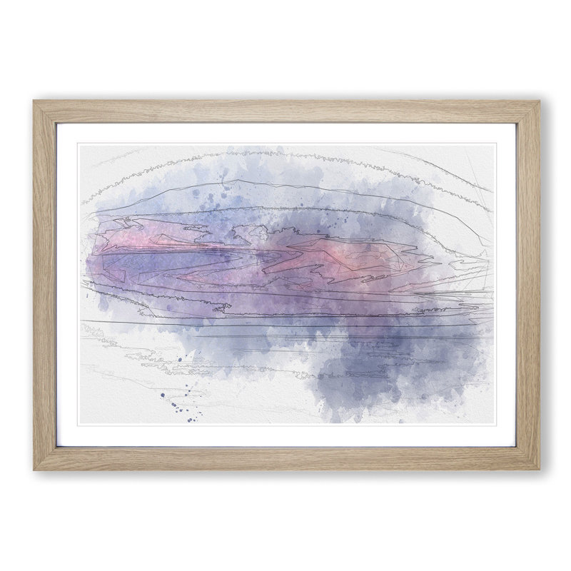 Light Clouds - Picture Frame Graphic Art Print, Oak Framed, 45cm H x 63cm W x 2cm D