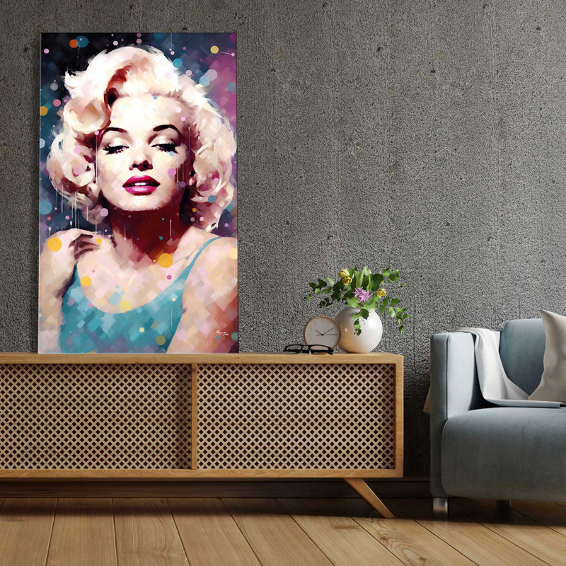 The Iconic Actress, Singer & Model, Marilyn Monroe V2, H 48 po x l 28 po x P 1,5 po