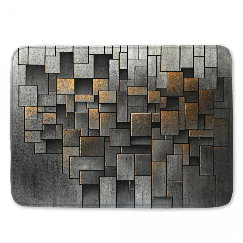 Tapis de bain géométrique