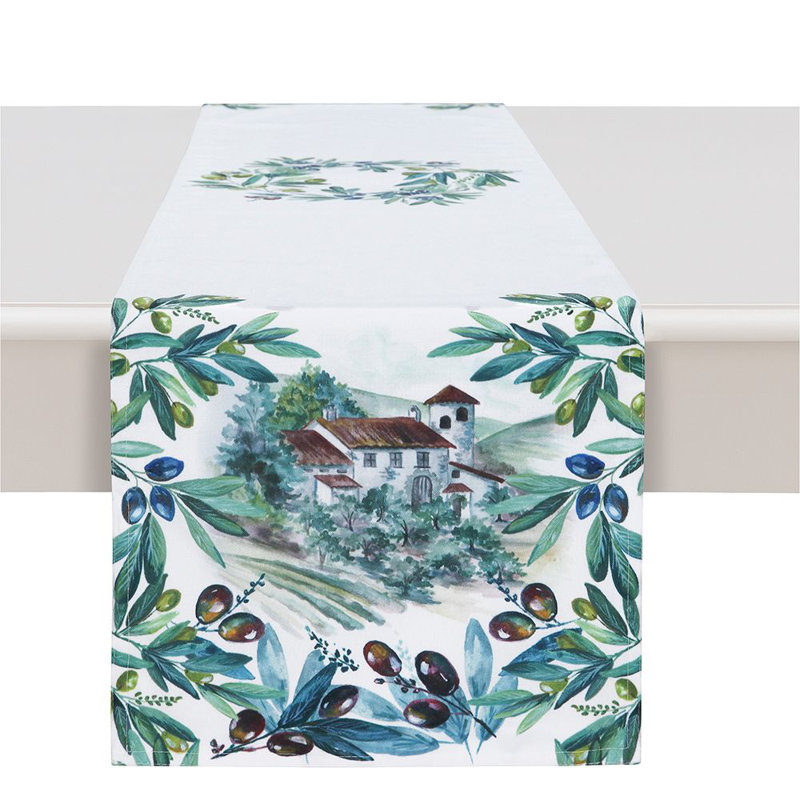 Olive Grove Table Runner, 13" x 90"