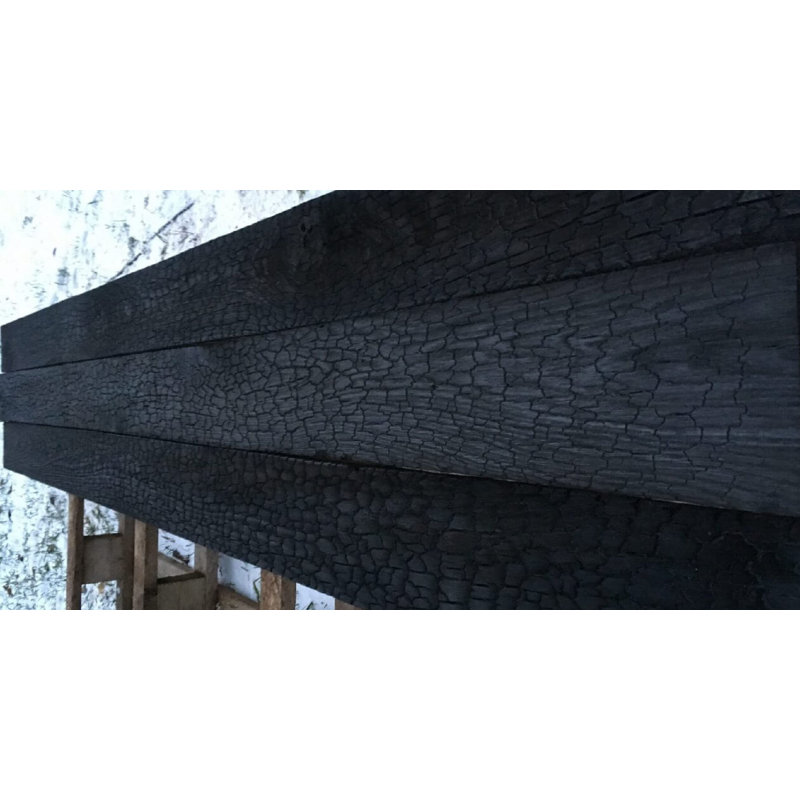 Deep Charred Siberian Larch Cladding Square Boarding Bulk (L) 4M (W) 145Mm (T) 21Mm Pack Of 70 Pieces
